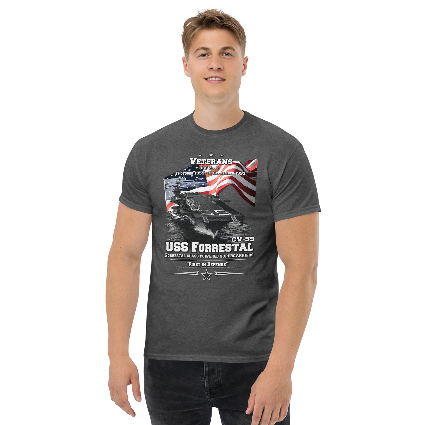 USS FORRESTAL CV-59 Aircraft Carrier t-shirt