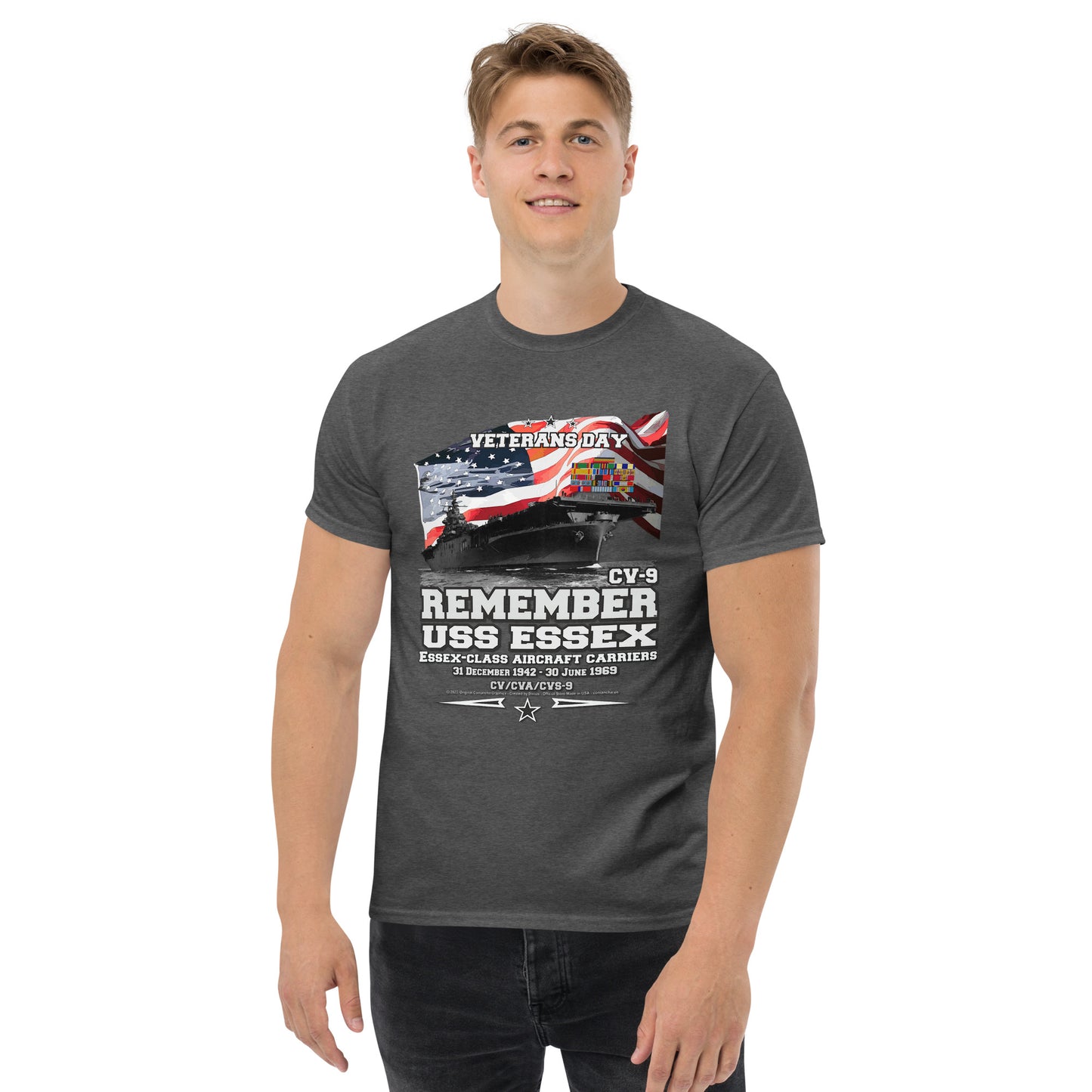 USS ESSEX CV-9 t-shirt