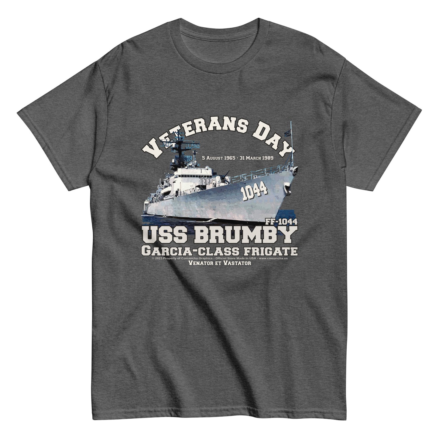 USS BRUMBY t-shirt,USS BRUMBY veterans t-shirt,USS BRUMBY FF-1044 Frigate T-shirt,comancha graphics tee,