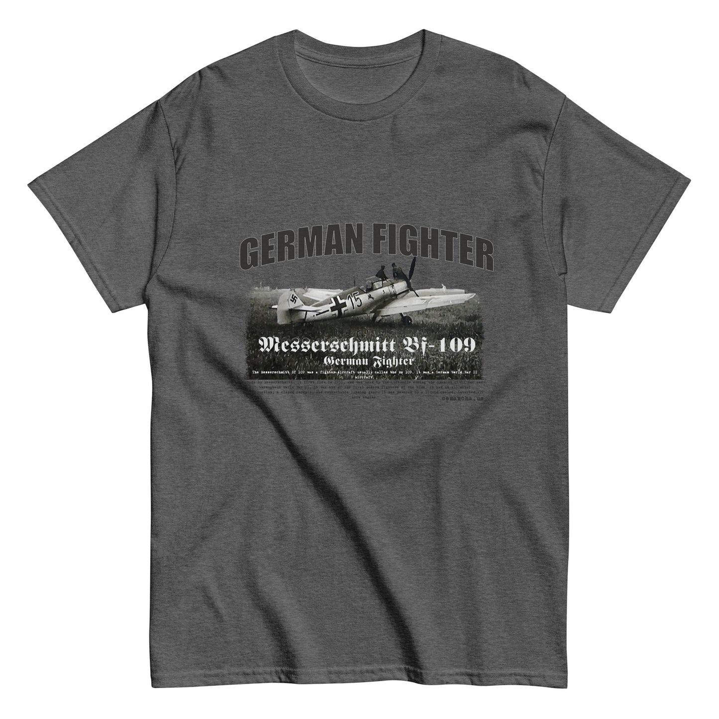 Messerschmitt Bf 109 t-shirt, German Fighter T-shirt, Comancha graphics tee,