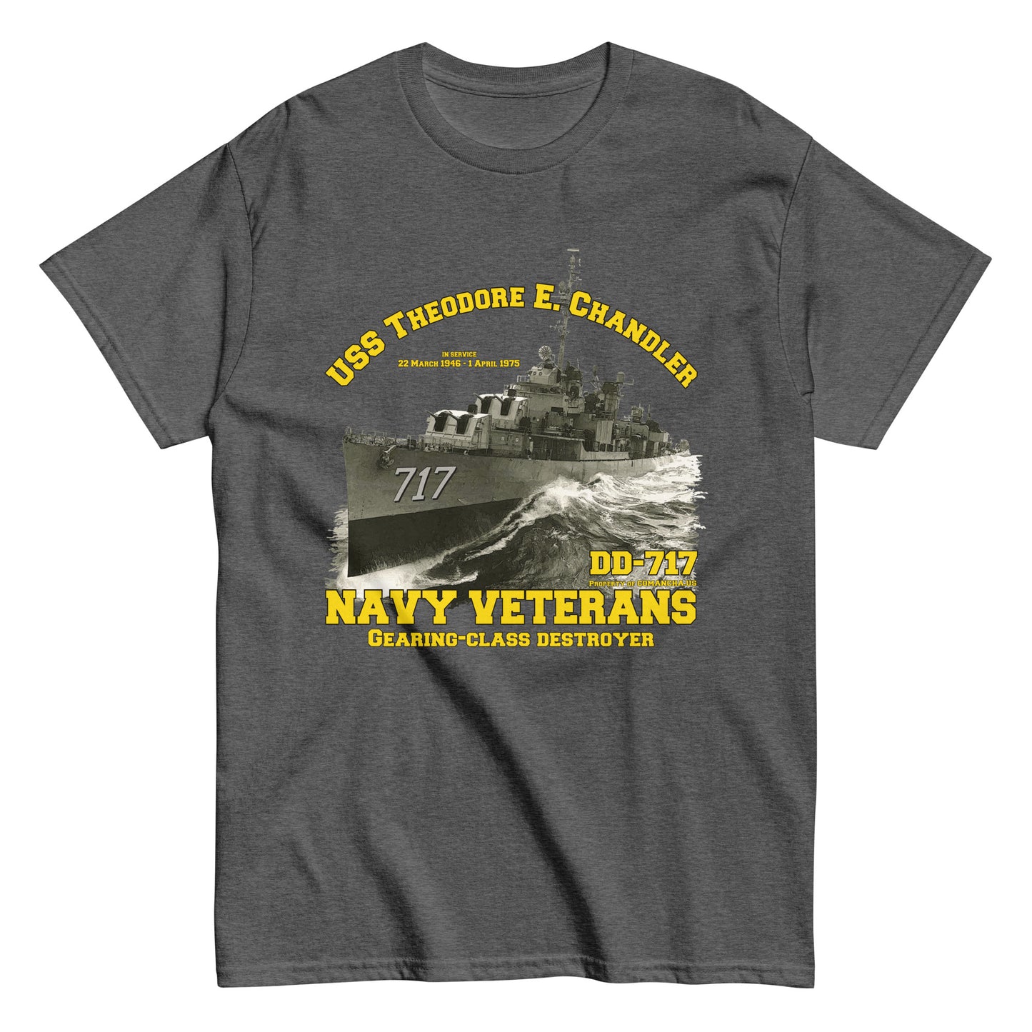 USS Theodore Chandler DD 717 Destroyer T-shirt,