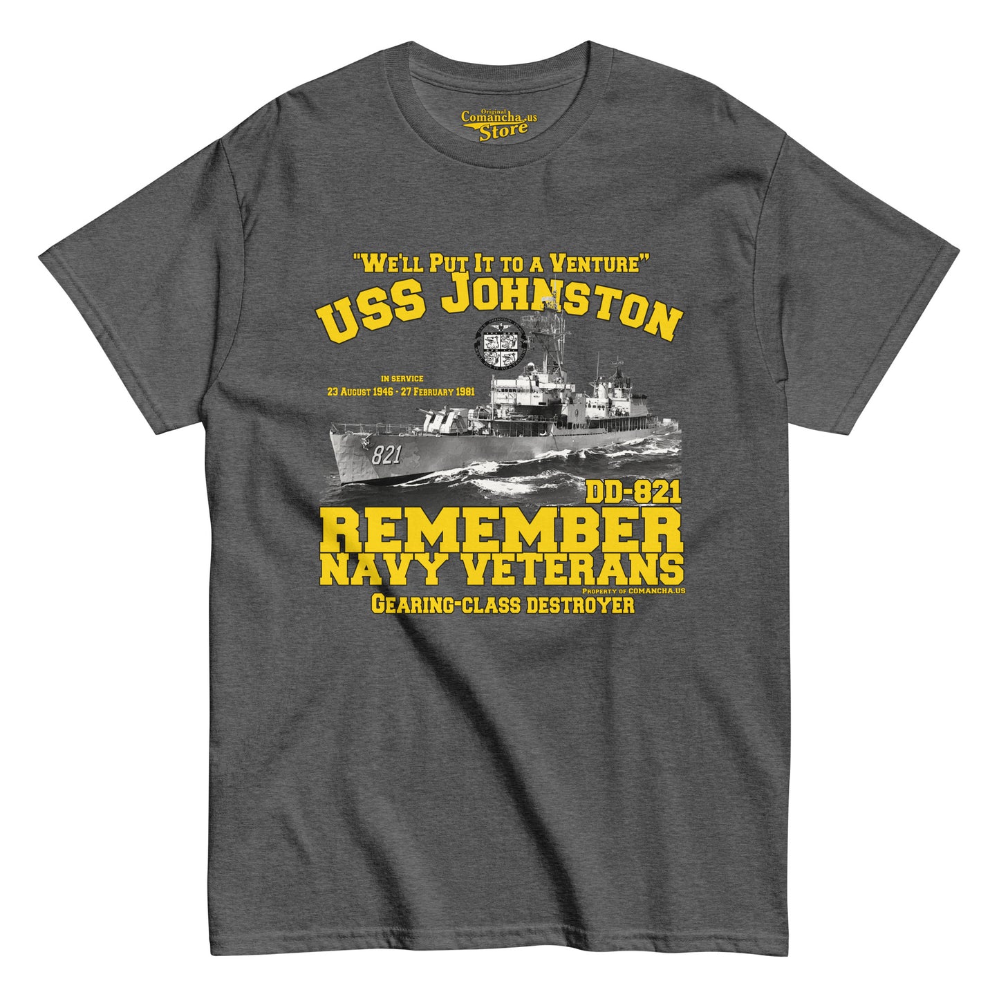 USS Johnston DD-821 Destroyer T-shirt