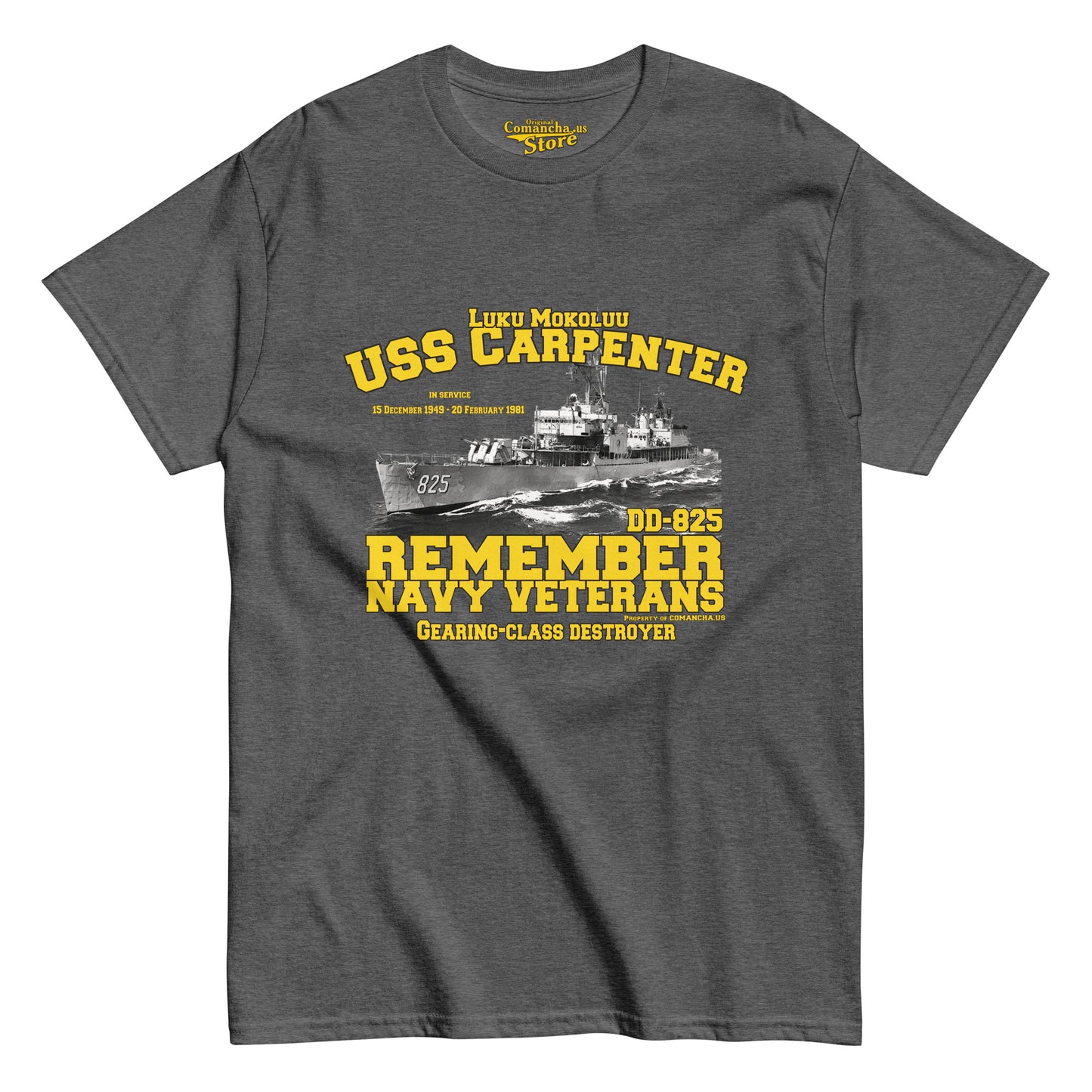USS Carpenter DD-825 Destroyer t-shirt