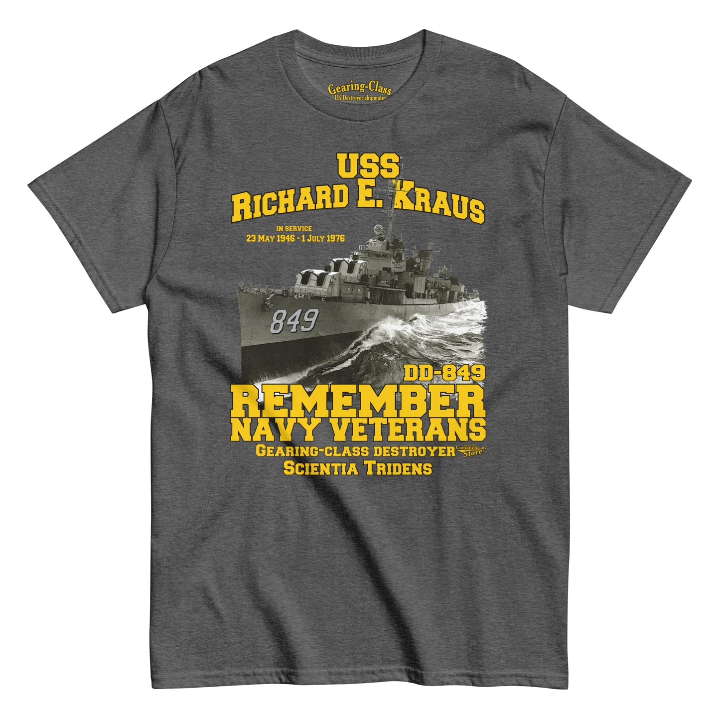 USS Richard E. Kraus DD-849 Destroyer t-shirt