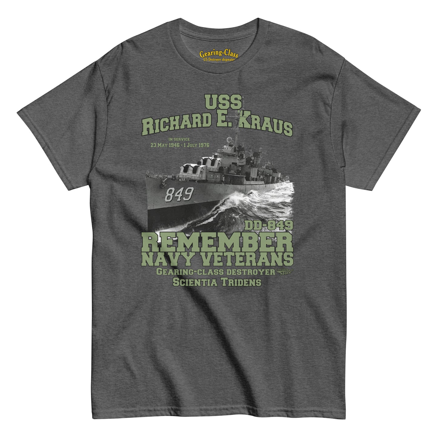 USS Richard E. Kraus DD-849 Destroyer t-shirt