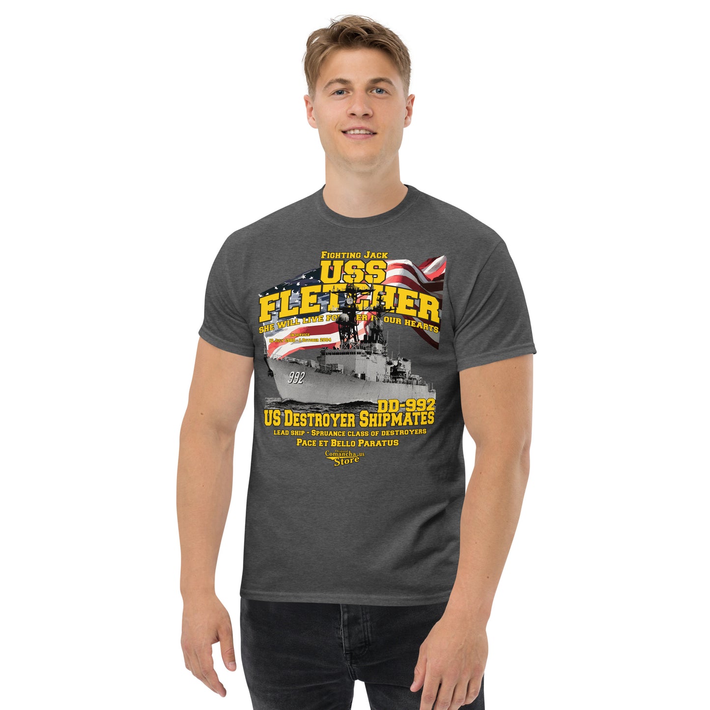 USS Fletcher DD-992 Destroyer tee,