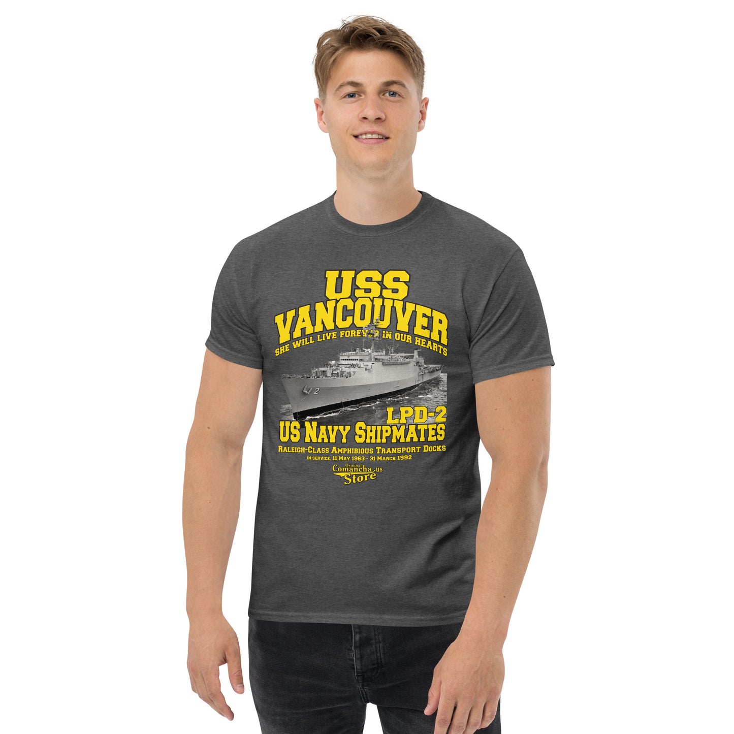 USS Vancouver LPD-2 Navy Shipmates T-shirt,