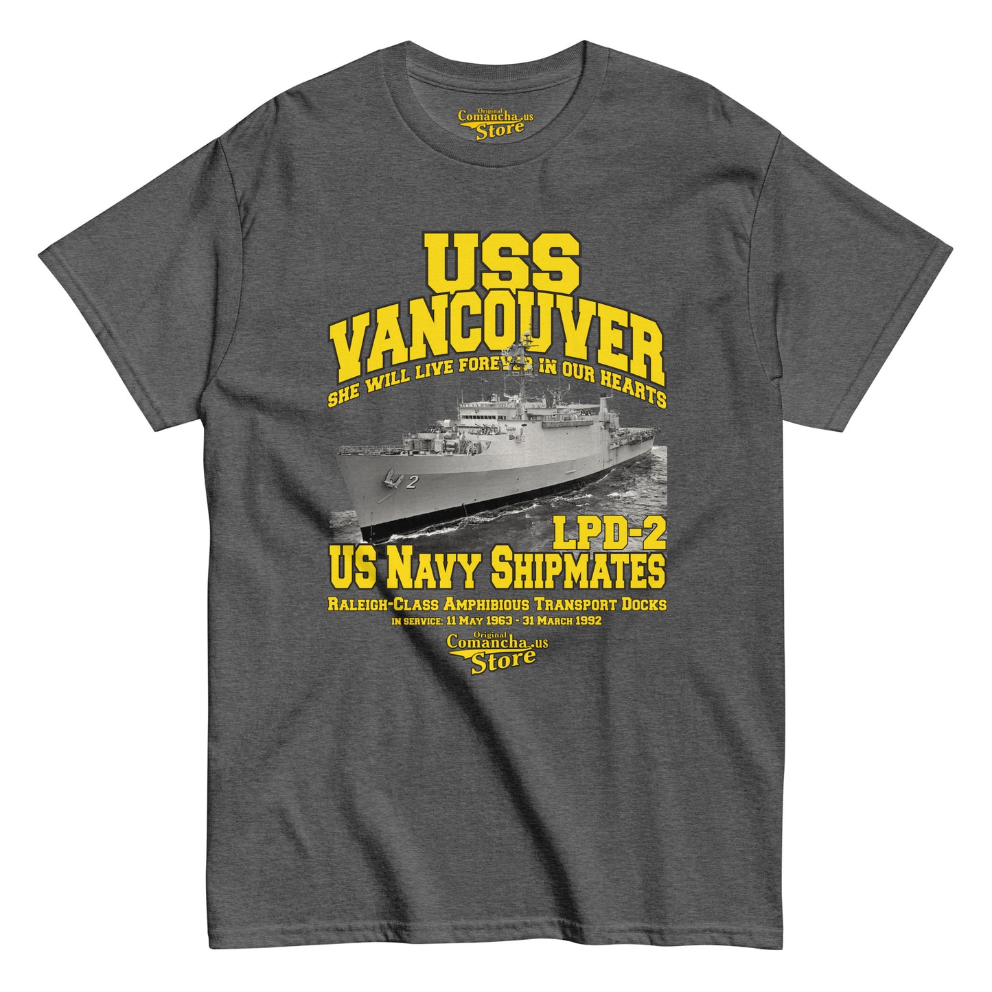 USS Vancouver LPD-2 Navy Shipmates T-shirt,