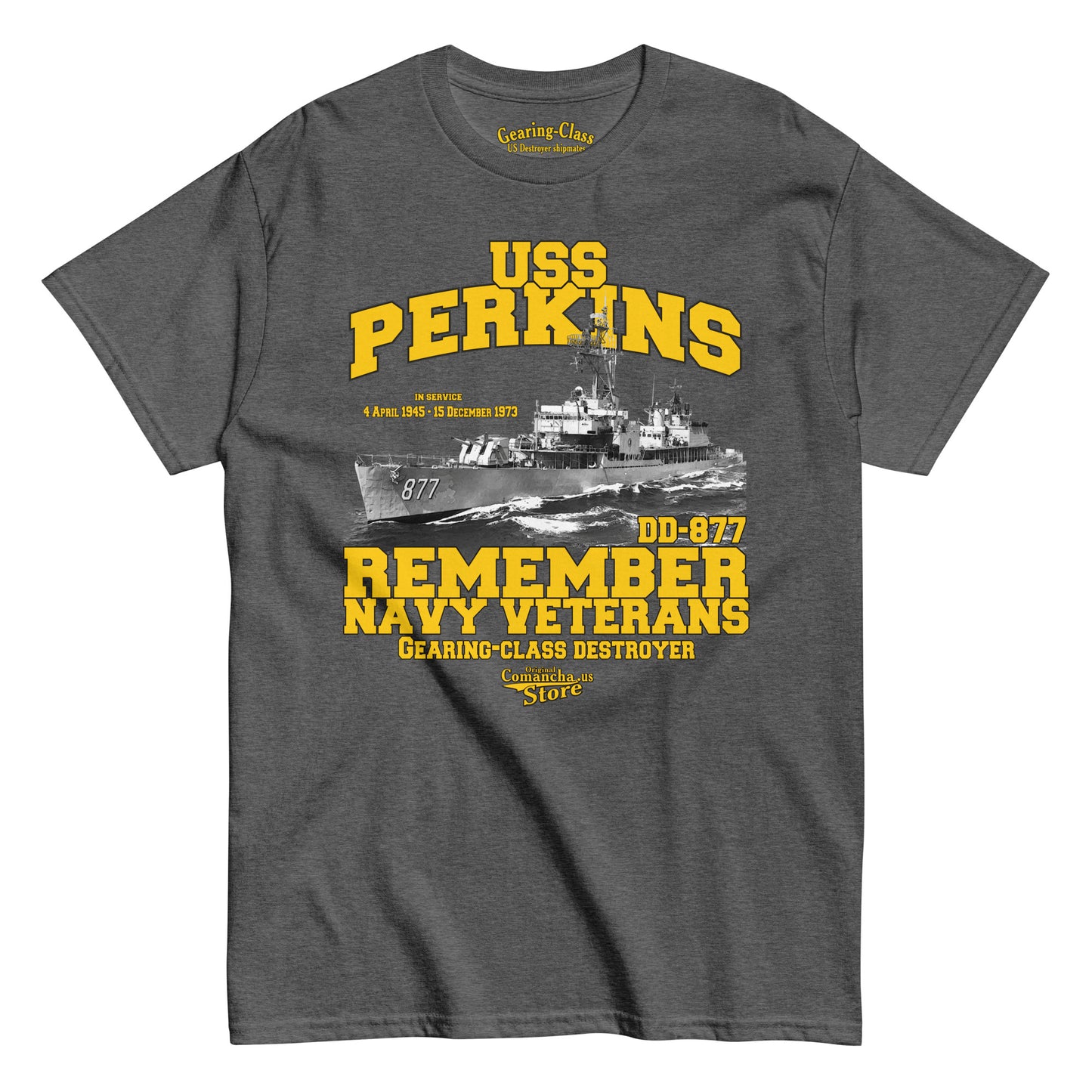 USS Perkins DD/DDR-877 Destroyer Shipmates T-shirt
