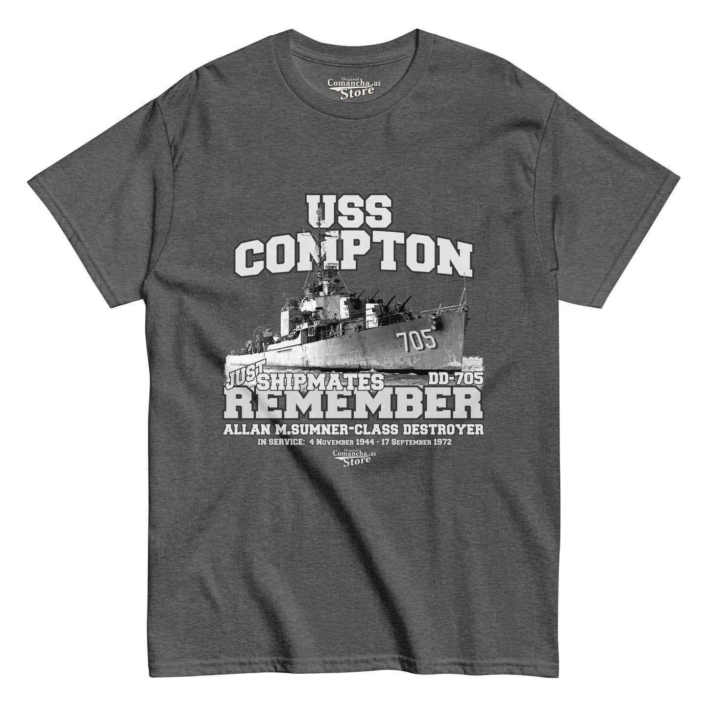 USS Compton DD-705 destroyer t-shirt
