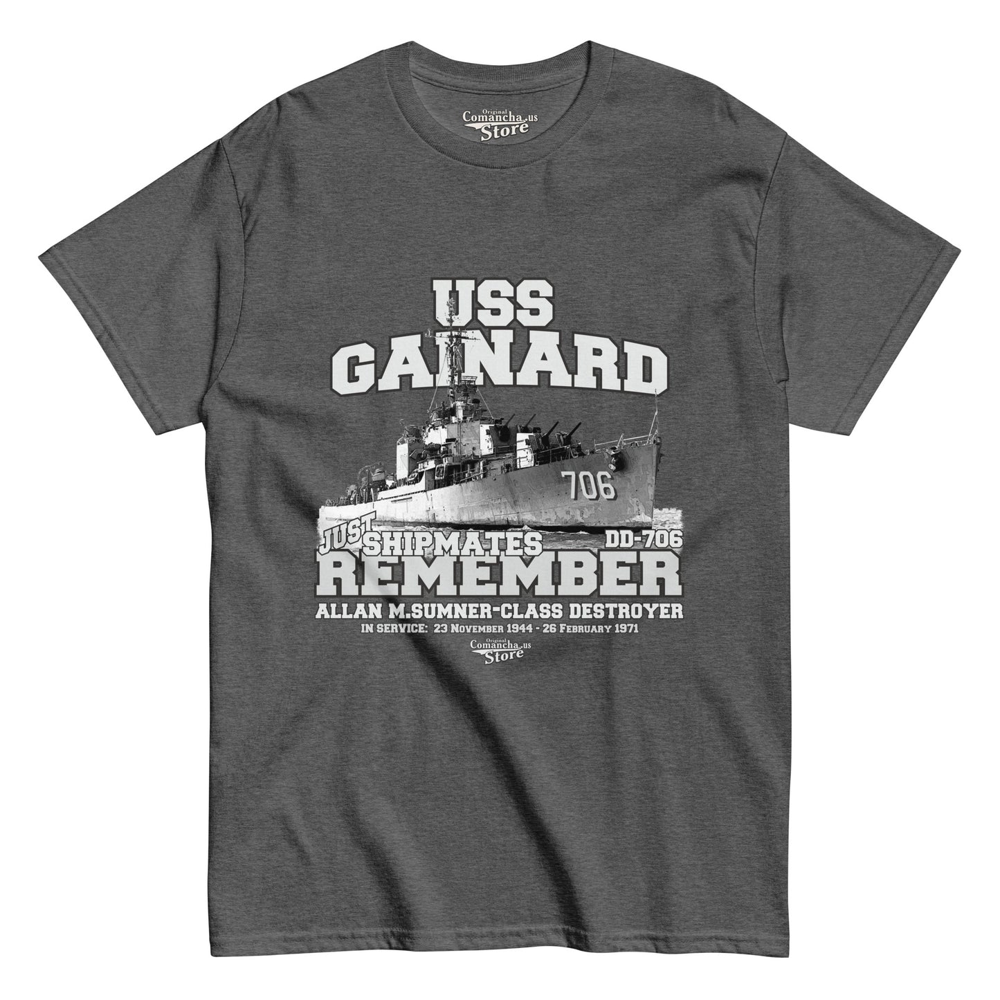 USS Gainard DD-706 destroyer t-shirt