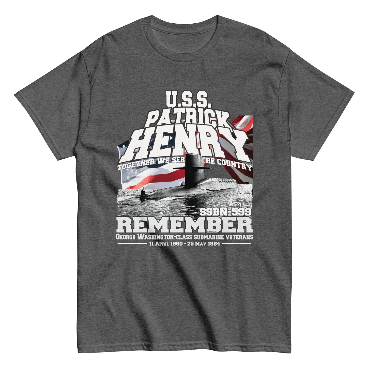 USS PATRICK HENRY SSBN-599 Shipmates T-shirt