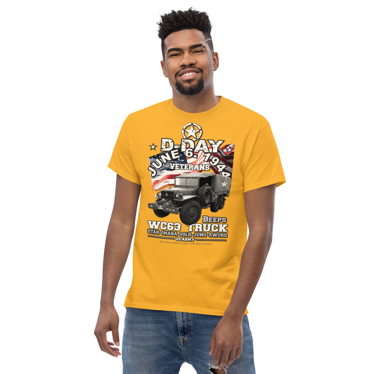 D-DAY WC63 Beeps Truck Veterans t-shirt