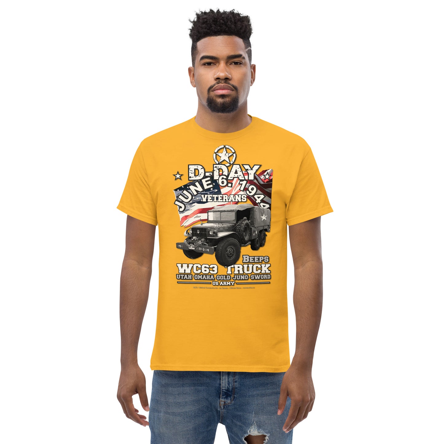 D-DAY WC63 Beeps Truck Veterans t-shirt
