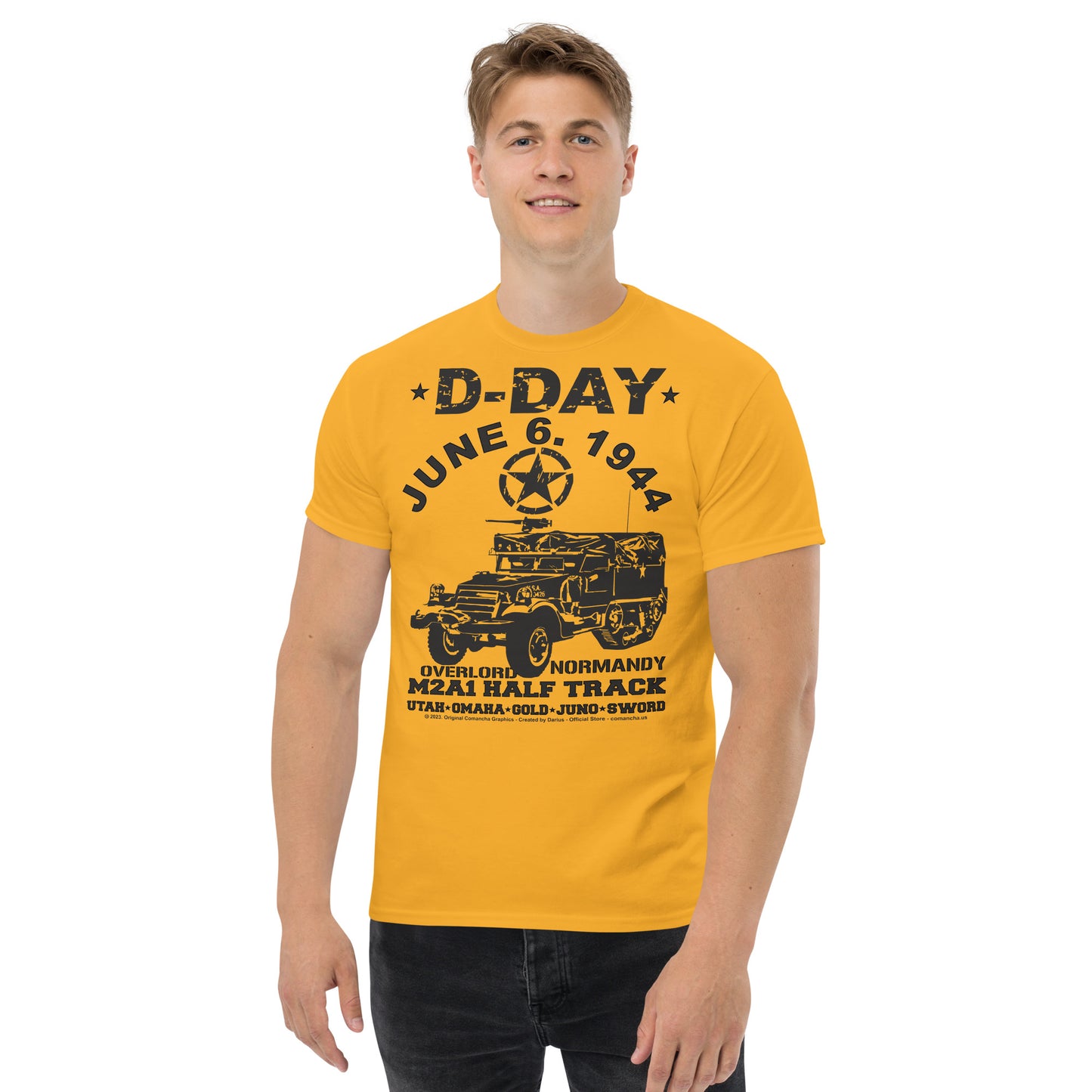 D-Day M2A1 Half Track Veterans t-shirt