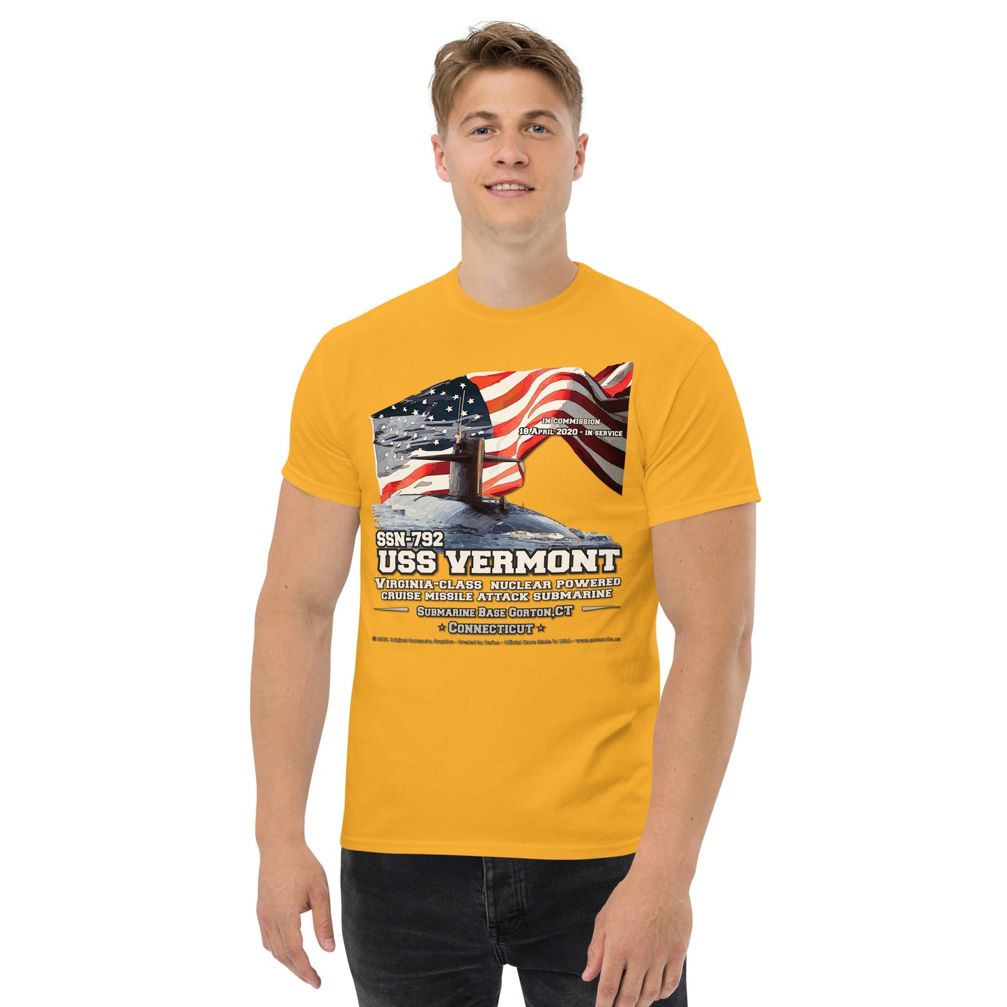 USS VERMONT SSN-792 Submarine T-shirt