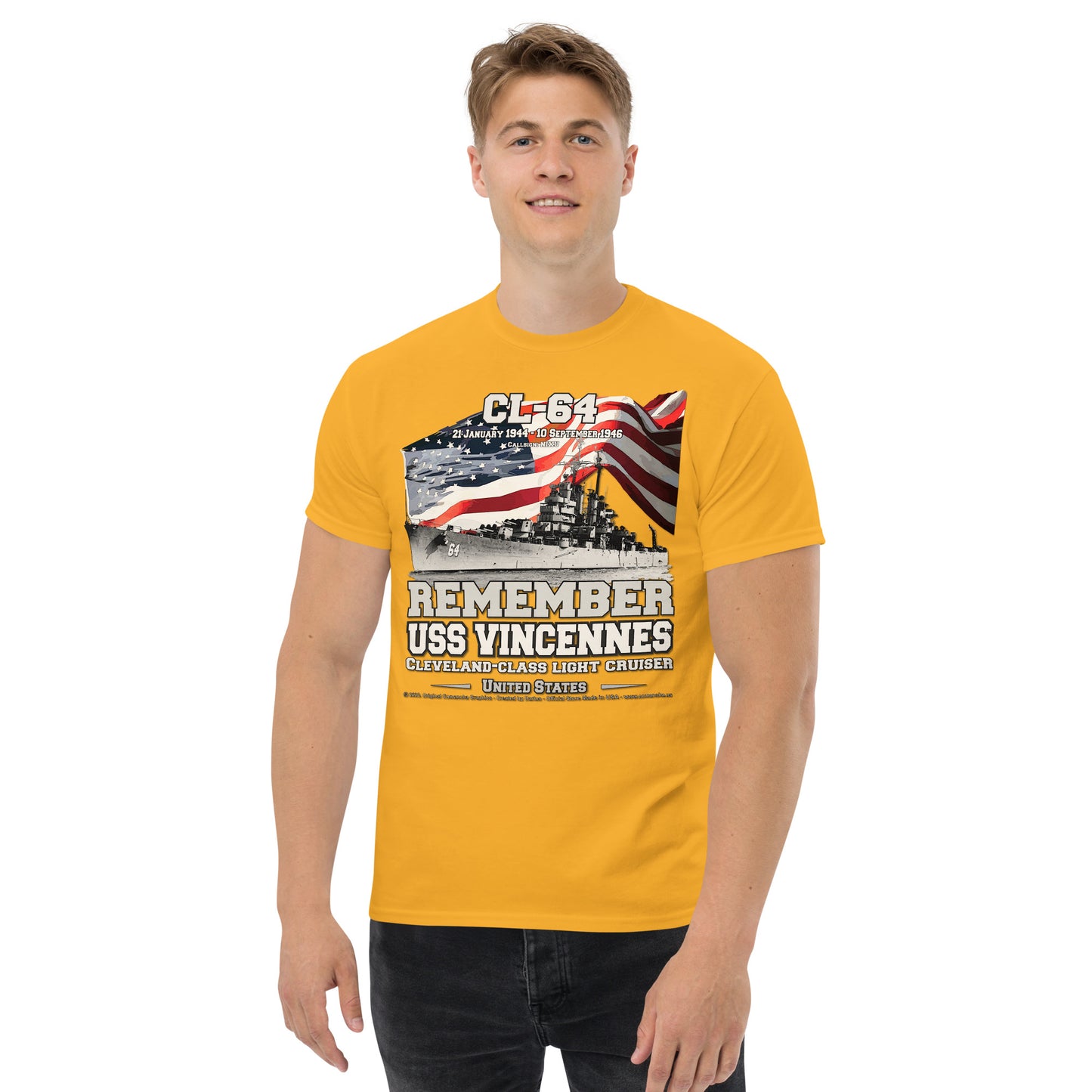 USS VINCENNES CL-64 Light Cruiser T-shirt