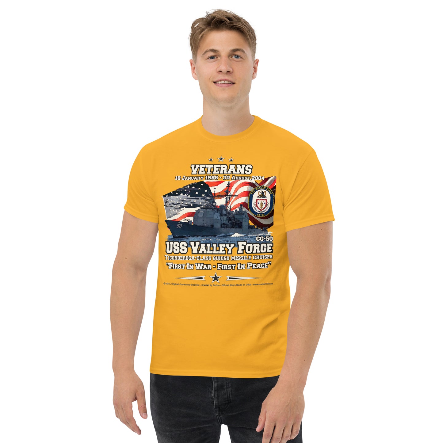 USS VALLEY FORGE CG-50 Guided Missle Cruiser T-shirt