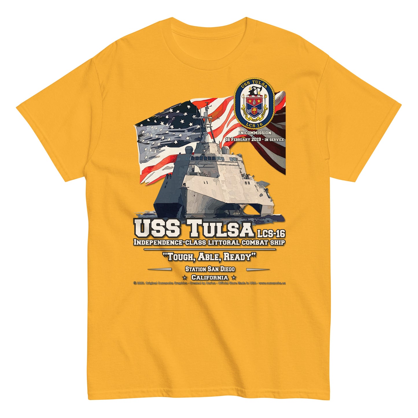 USS TULSA LCS-16 Littoral Combat Ship t-shirt