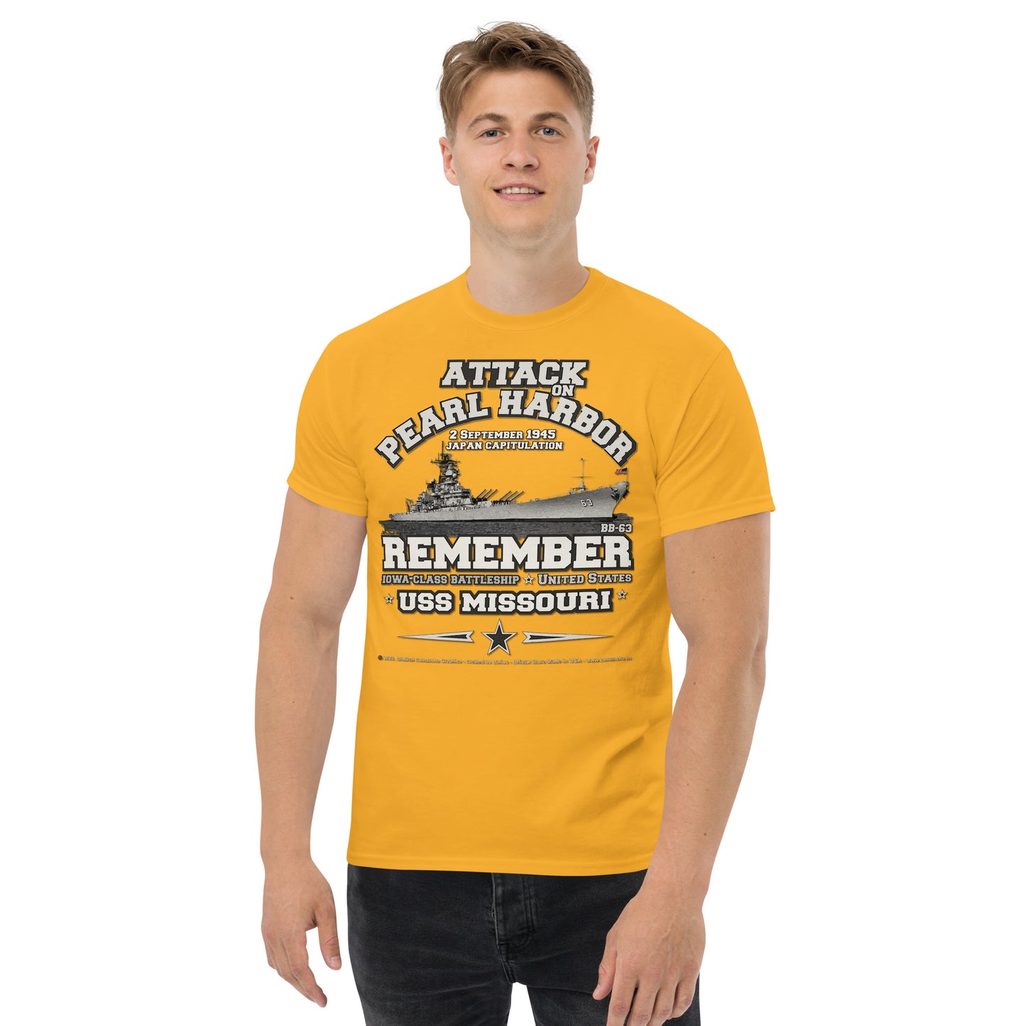 USS MISSOURI BB-63 Remember Pearl Harbor t-shirt