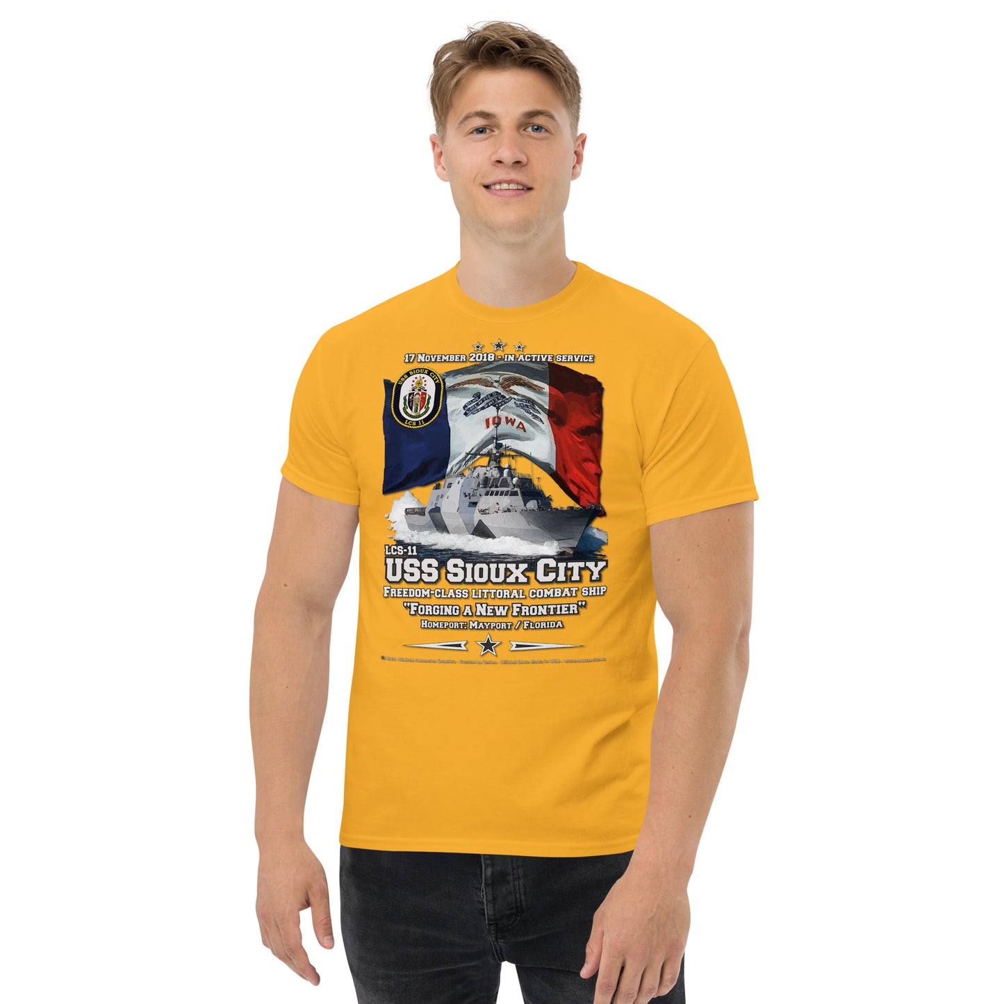 USS SIOUX CITY LCS-11 Littoral Combat Ship t-shirt