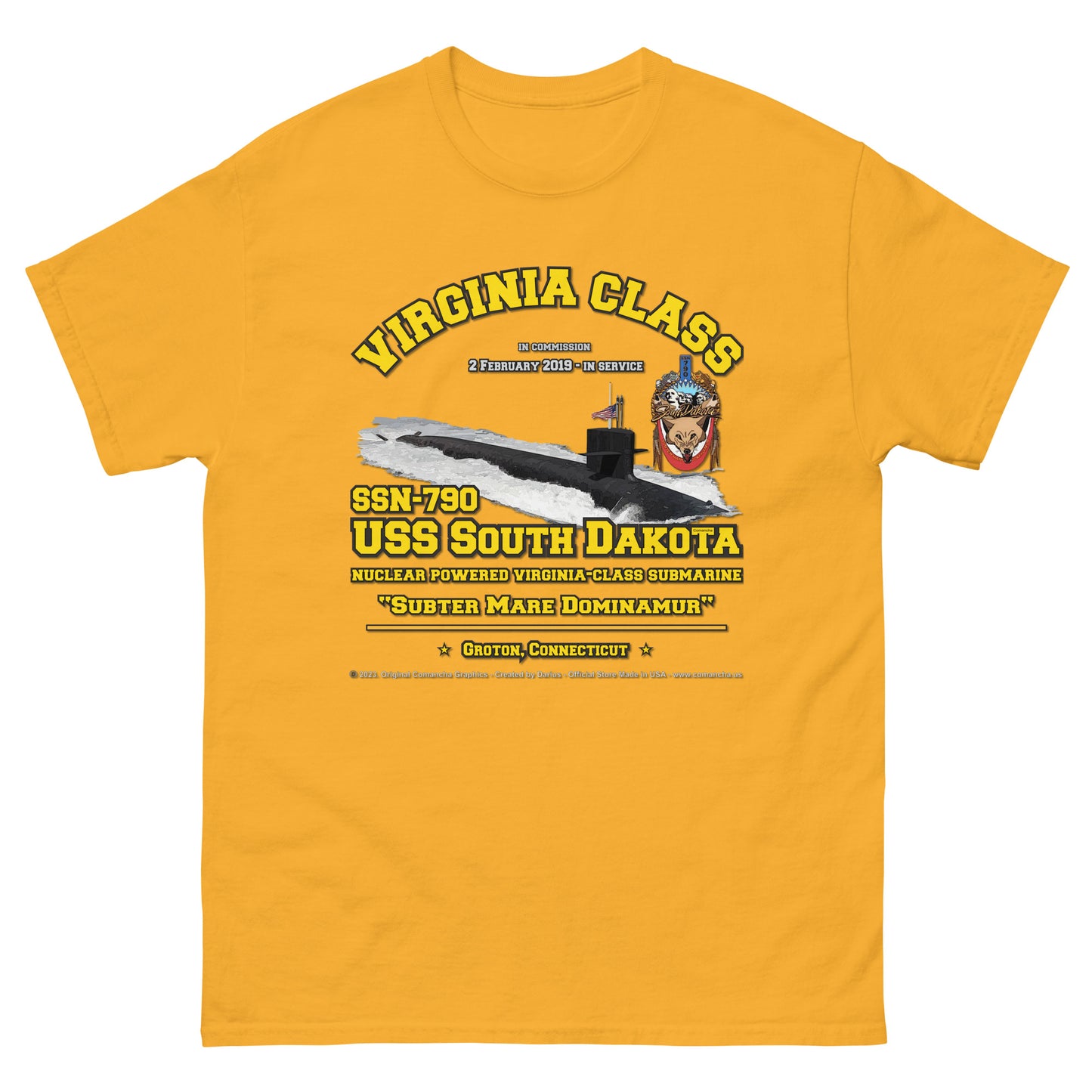USS SOUTH DAKOTA SSN-790 Submarine Shipmates T-shirt