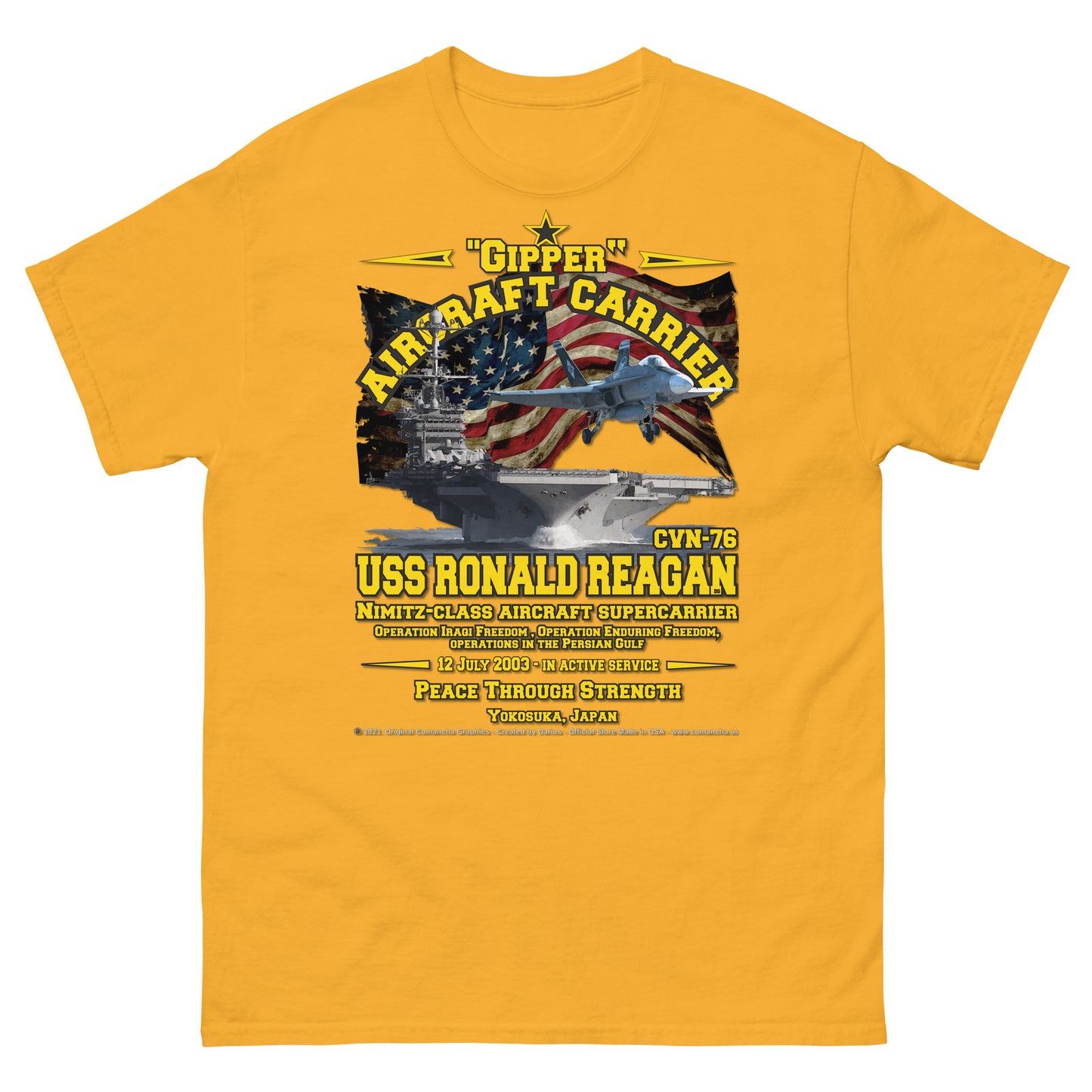 USS RONALD REAGAN CVN-76 Aircraft Carrier T-shirt