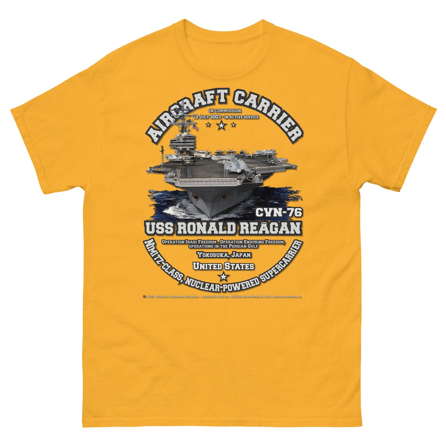 USS RONALD REAGAN CVN-76 Aircraft Carrier T-shirt
