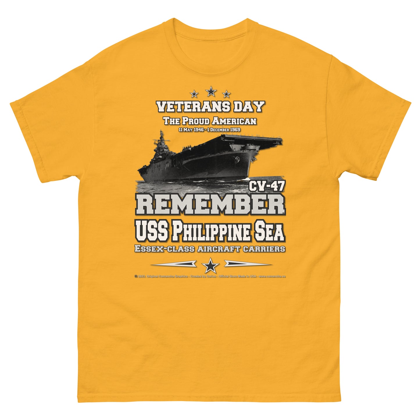 USS PHILIPPINE SEA CV-47 Aircraft Carrier T-Shirt