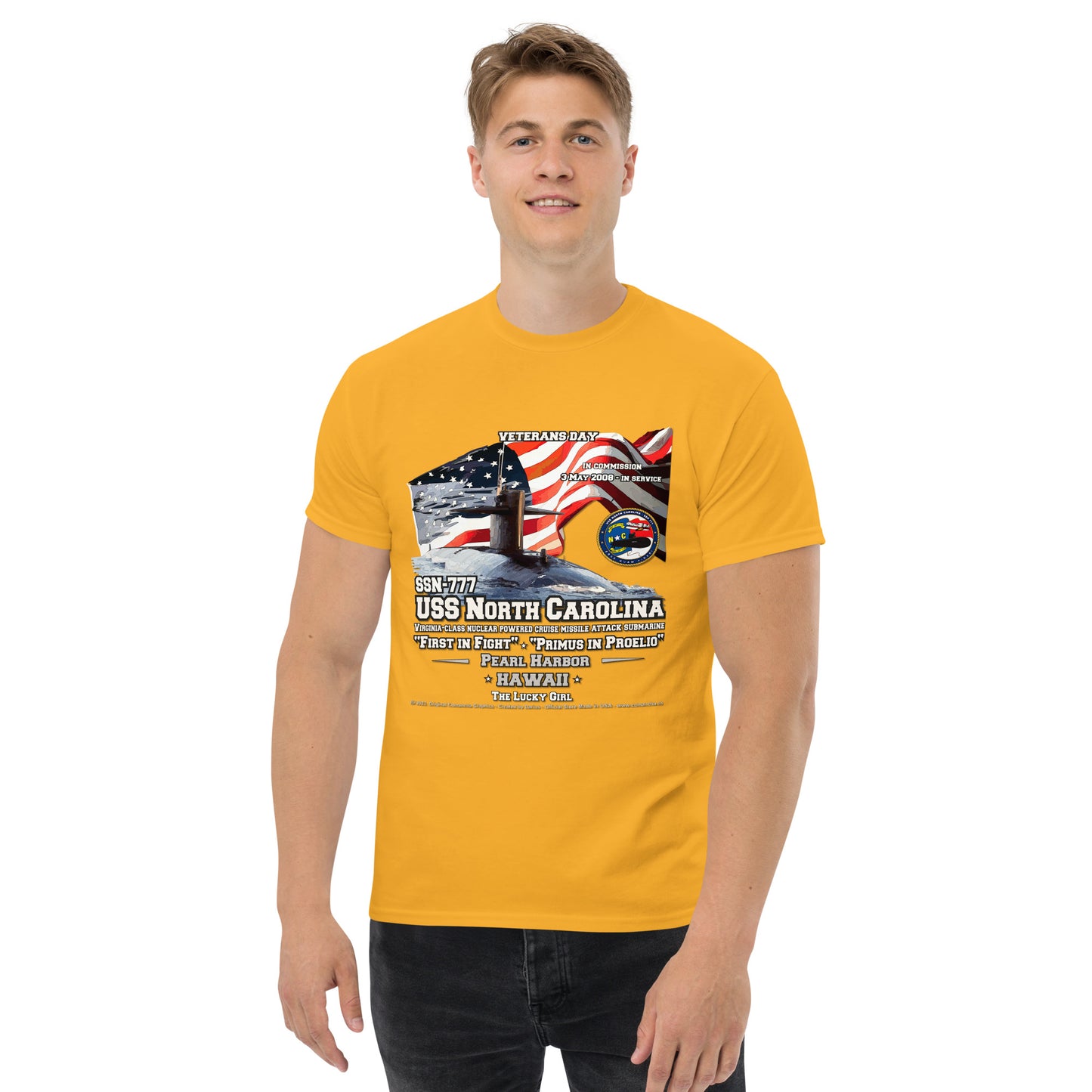 USS NORTH CAROLINA SSN-777 Submarine T-shirt