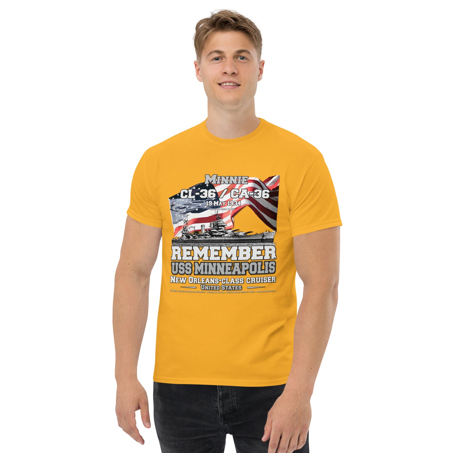 USS MINNEAPOLIS CL-36 Cruiser Veterans T-Shirt,