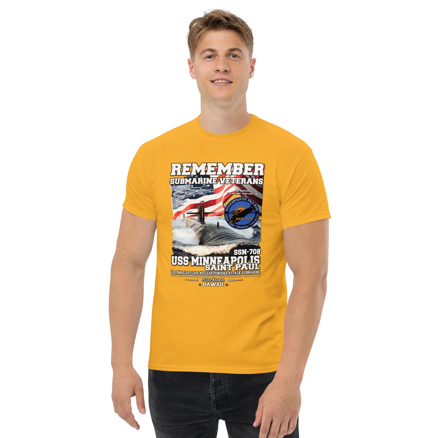 USS MINNEAPOLIS SSN-708 Submarine T-Shirt