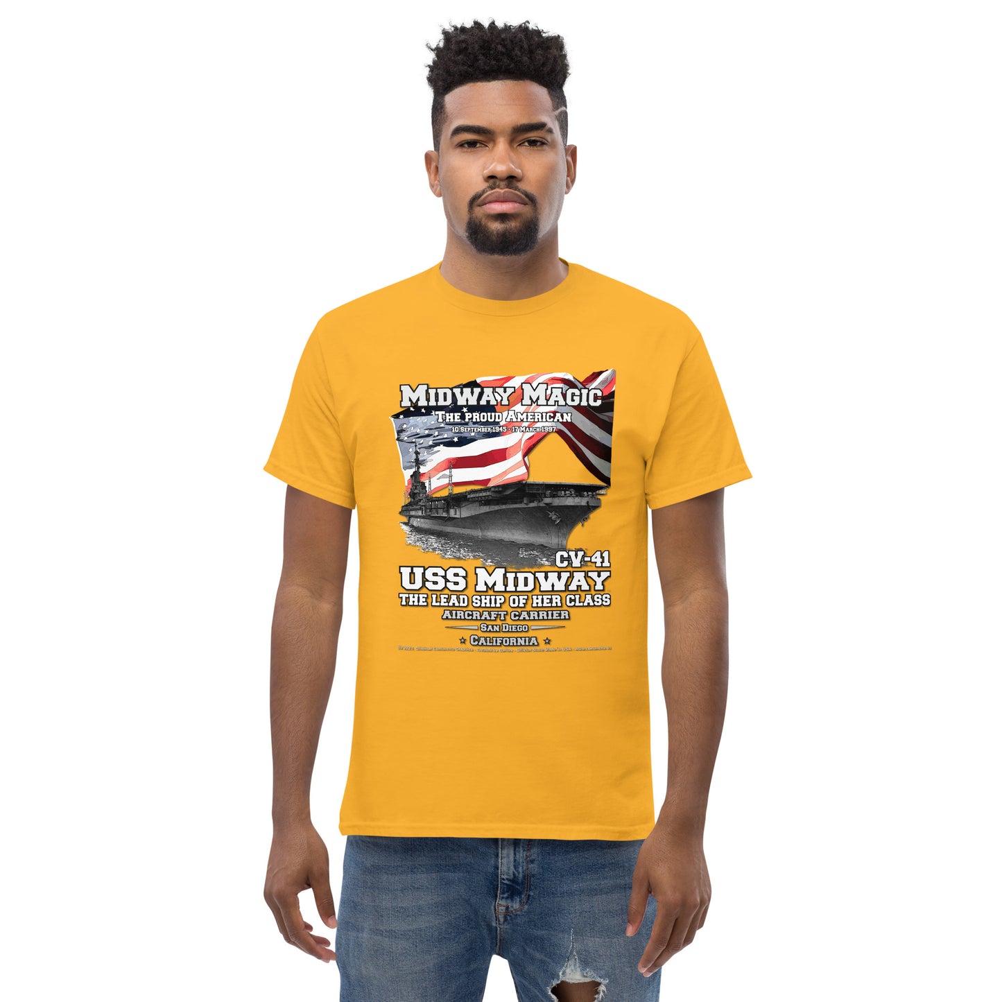 USS MIDWAY CV-41 Aircraft Carrier T-shirt