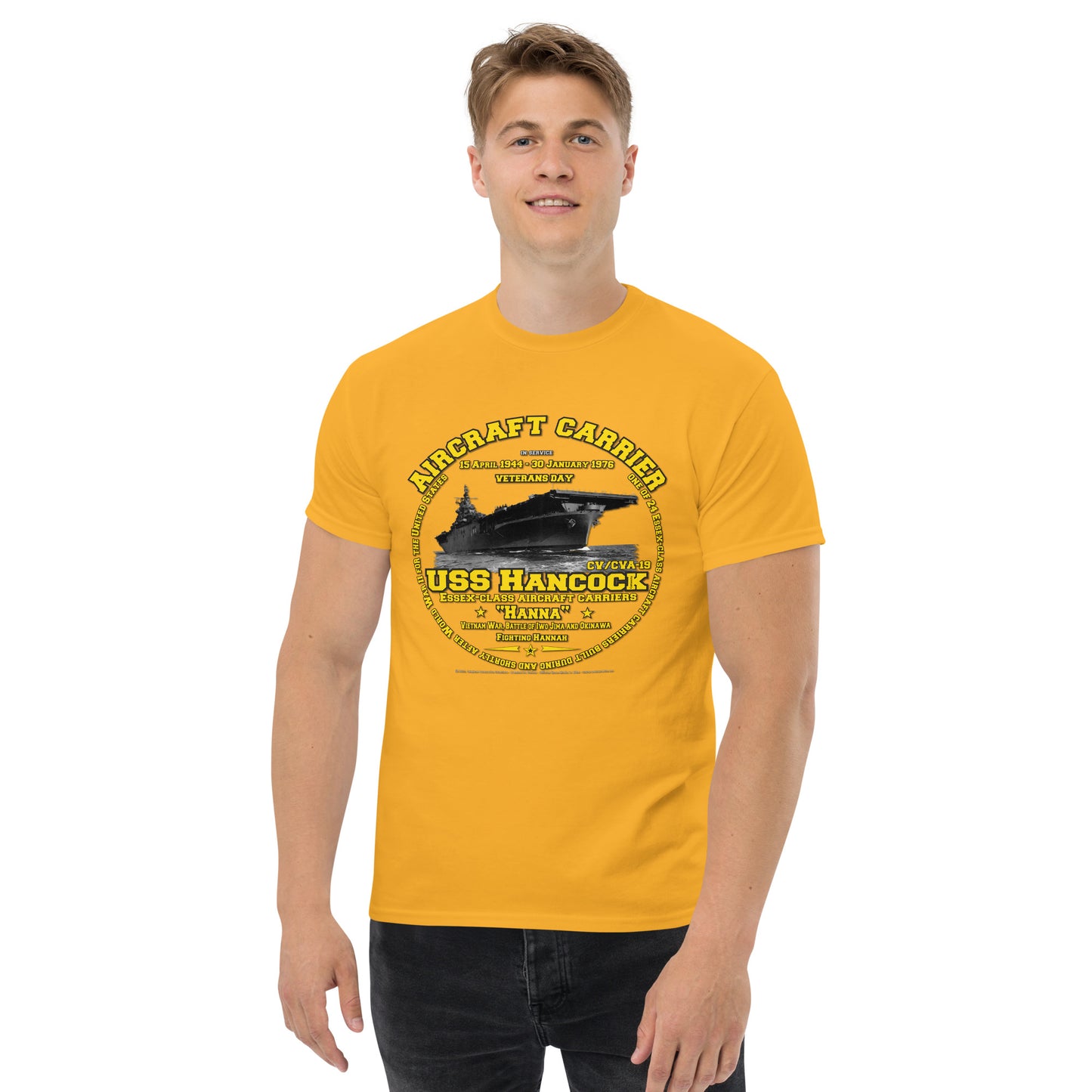 USS HANCOCK CVN-19 Aircraft Carrier T-shirt