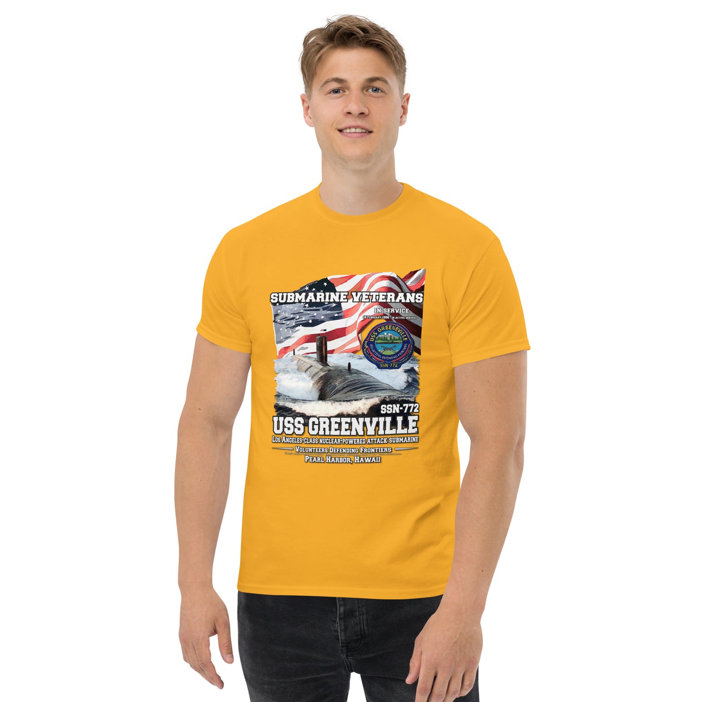 USS GREENVILLE SSG-772 Submarine t-shirt