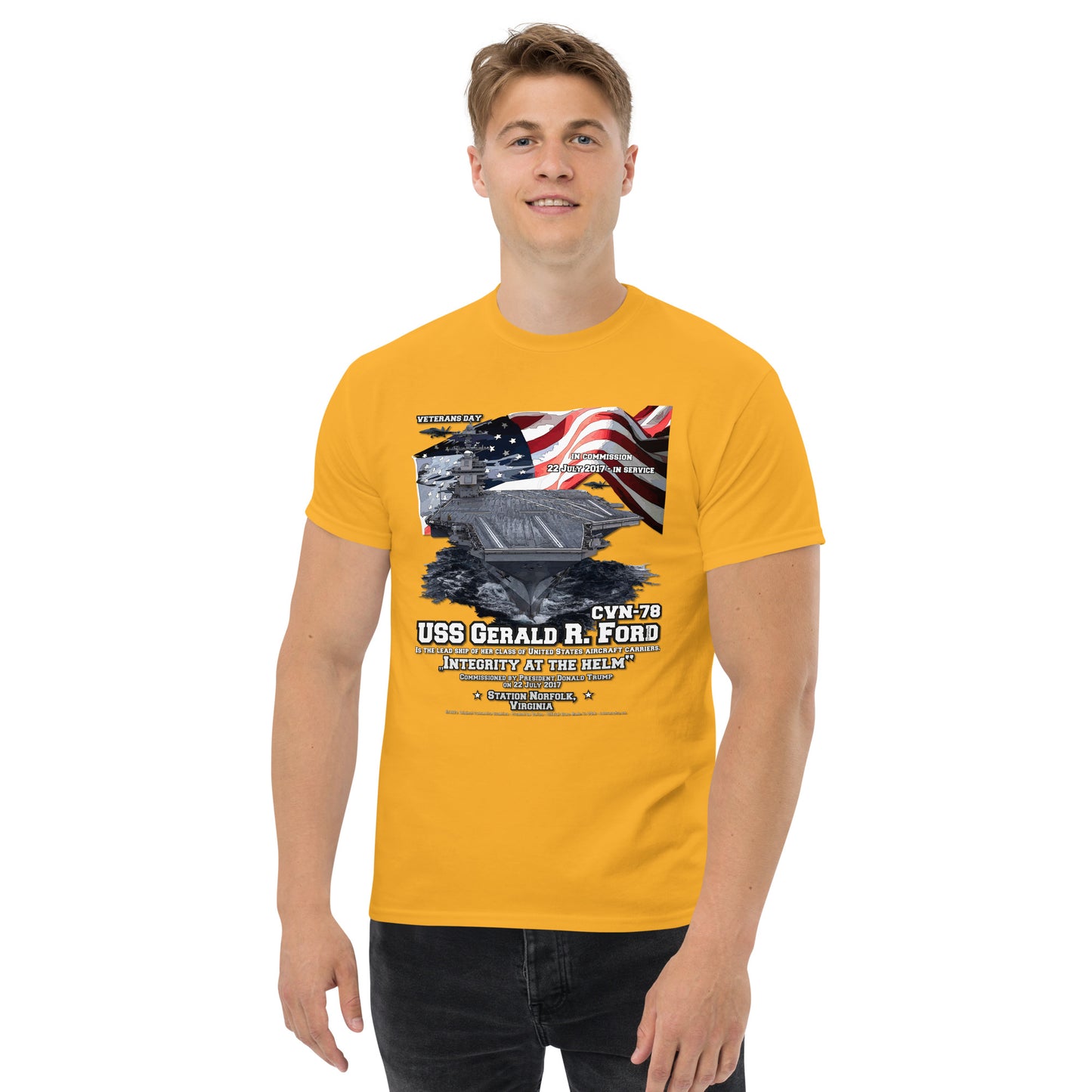 USS GERALD R.FORD CVN-78 Aircraft Carrier t-shirt