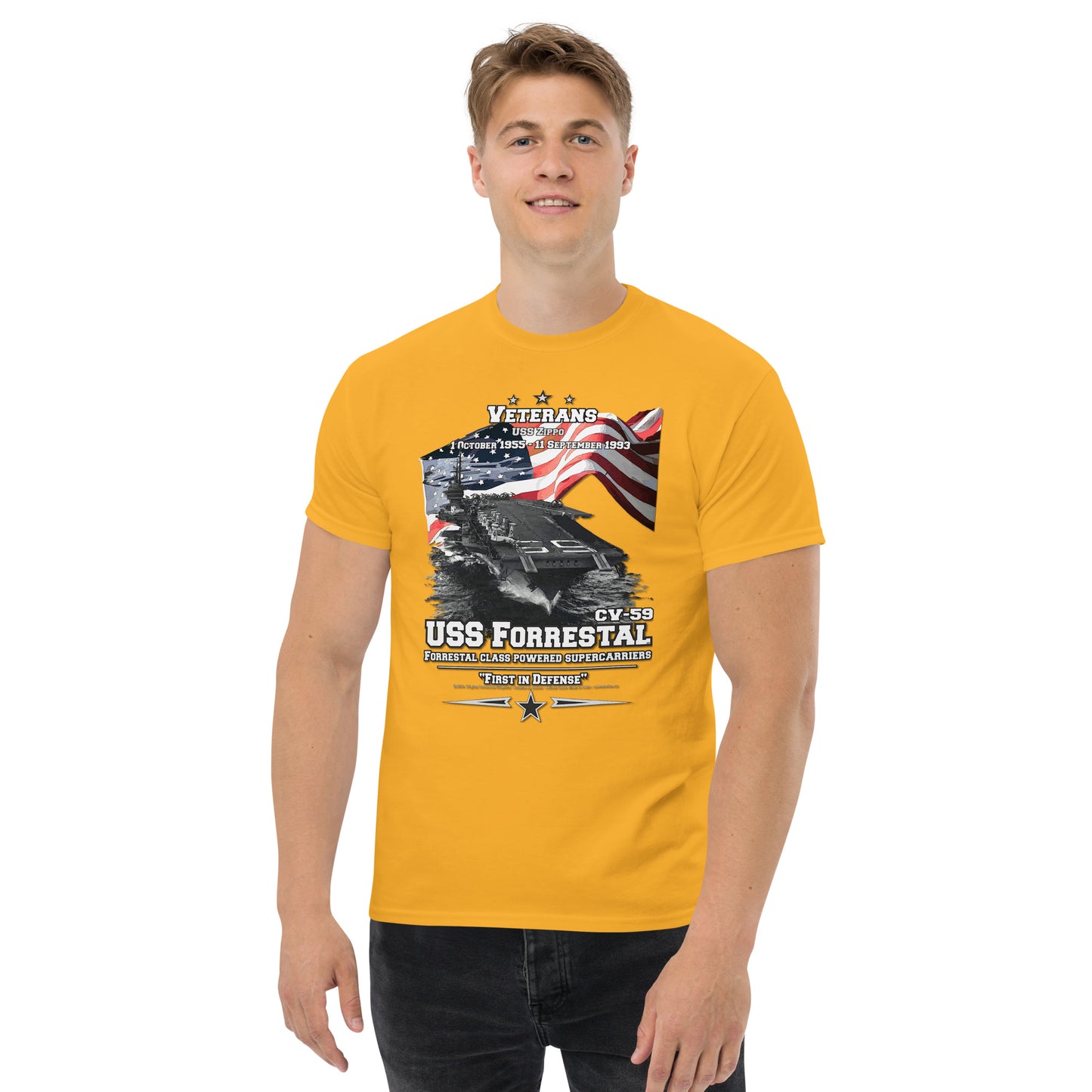 USS FORRESTAL CV-59 Aircraft Carrier t-shirt