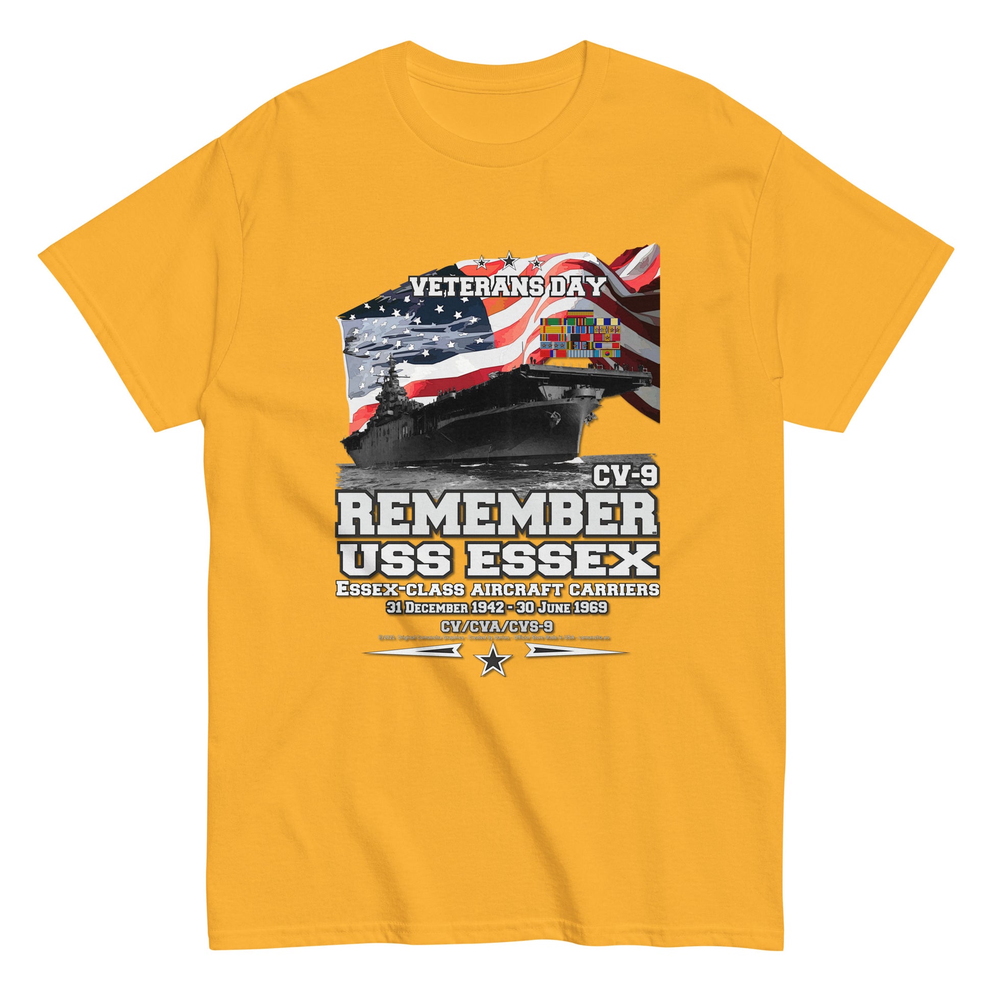 USS ESSEX CV-9 tee, USS ESSEX CV-9 navy veterans tee, USS ESSEX CV-9 veterans tee,USS ESSEX CV-9 Aircraft Carrier Veterans Classic Tee, USS ESSEX Navy Vetrans,