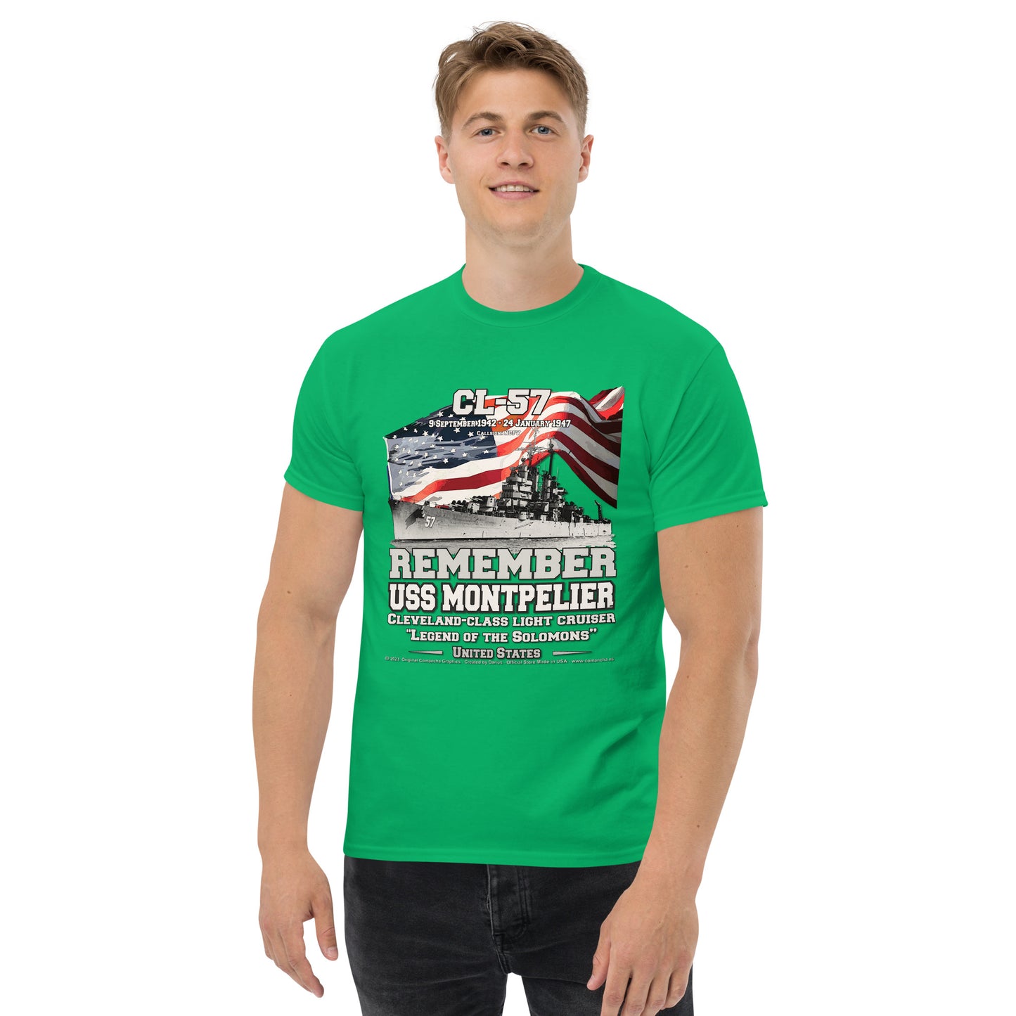 USS MONTPELIER CL-57 Light Cruiser T-Shirt