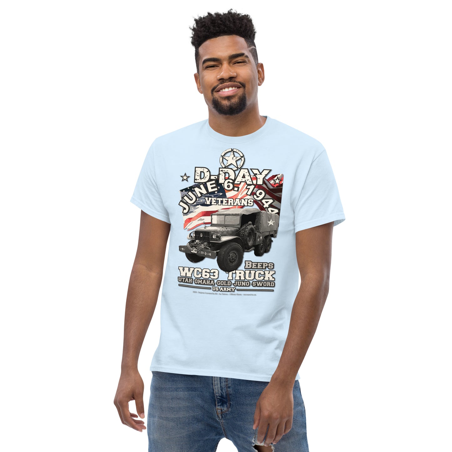 D-DAY WC63 Beeps Truck Veterans t-shirt