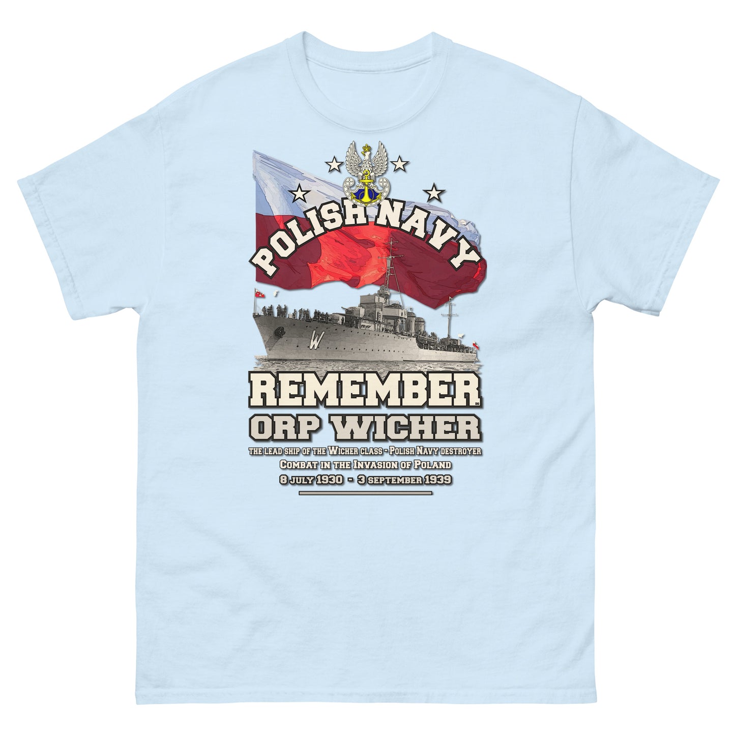 ORP WICHER Polish Navy Destroyer t-shirt