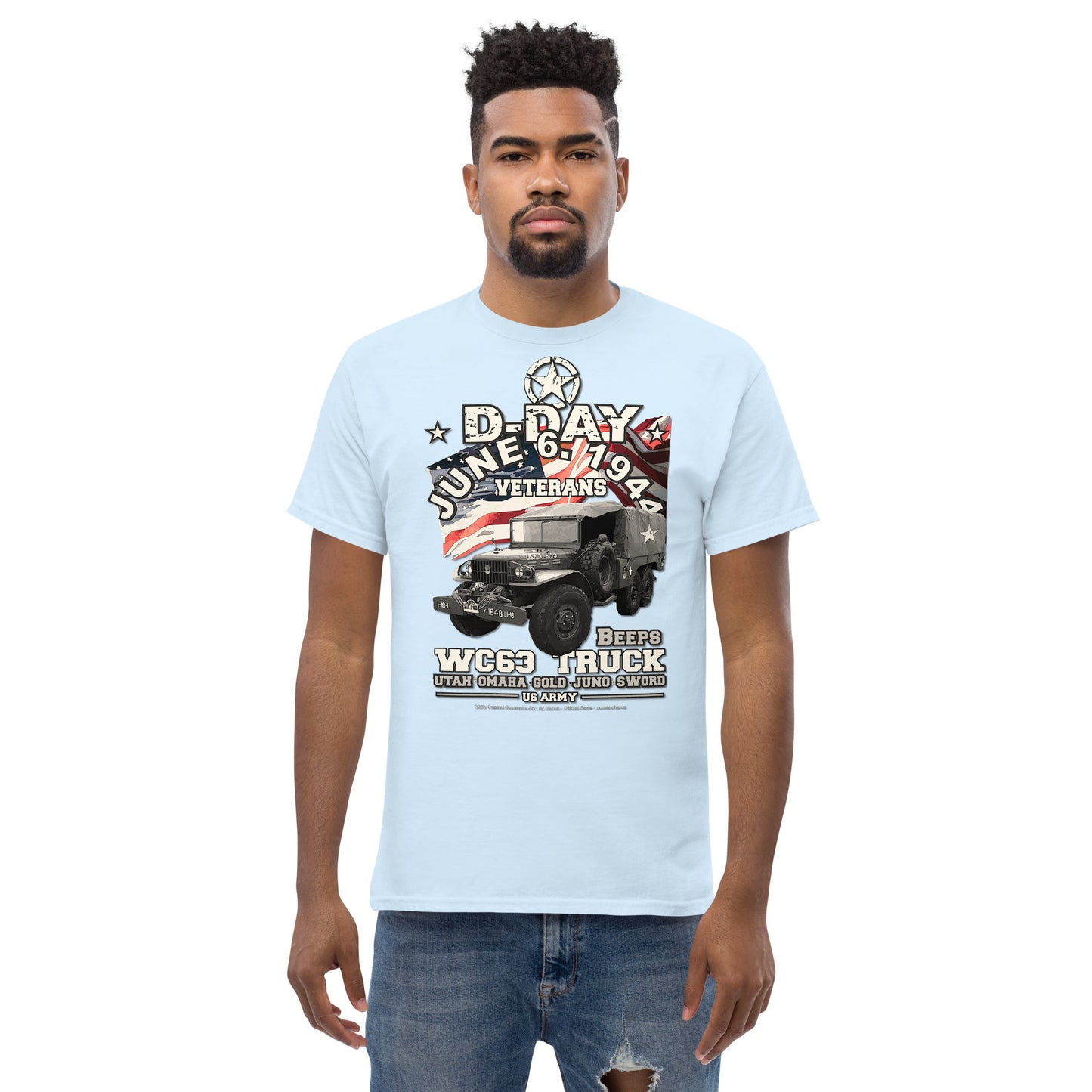 D-DAY WC63 Beeps Truck Veterans t-shirt