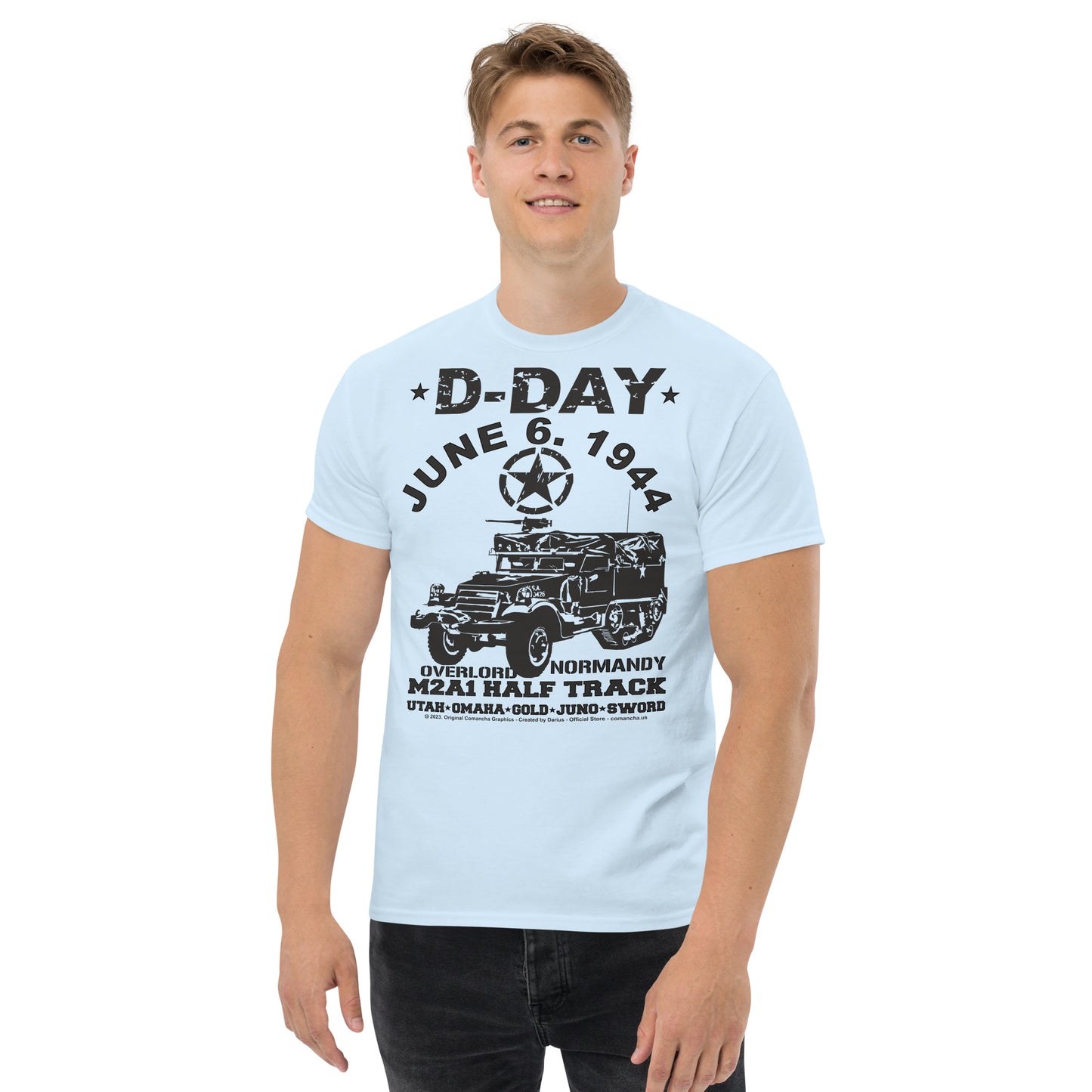 D-Day M2A1 Half Track Veterans t-shirt