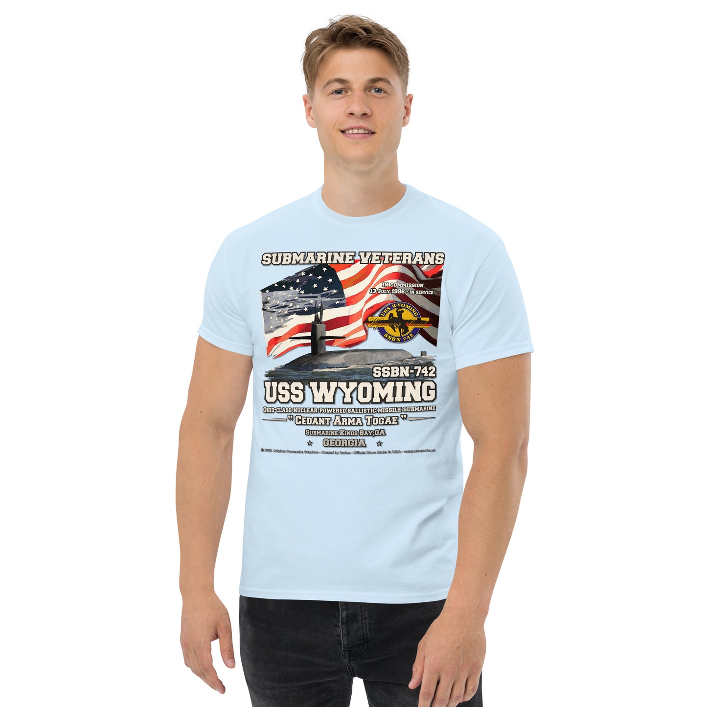 USS WYOMING SSBN-742 Submarine T-shirt
