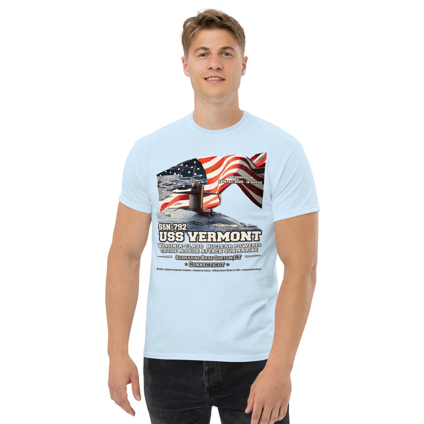 USS VERMONT SSN-792 Submarine T-shirt