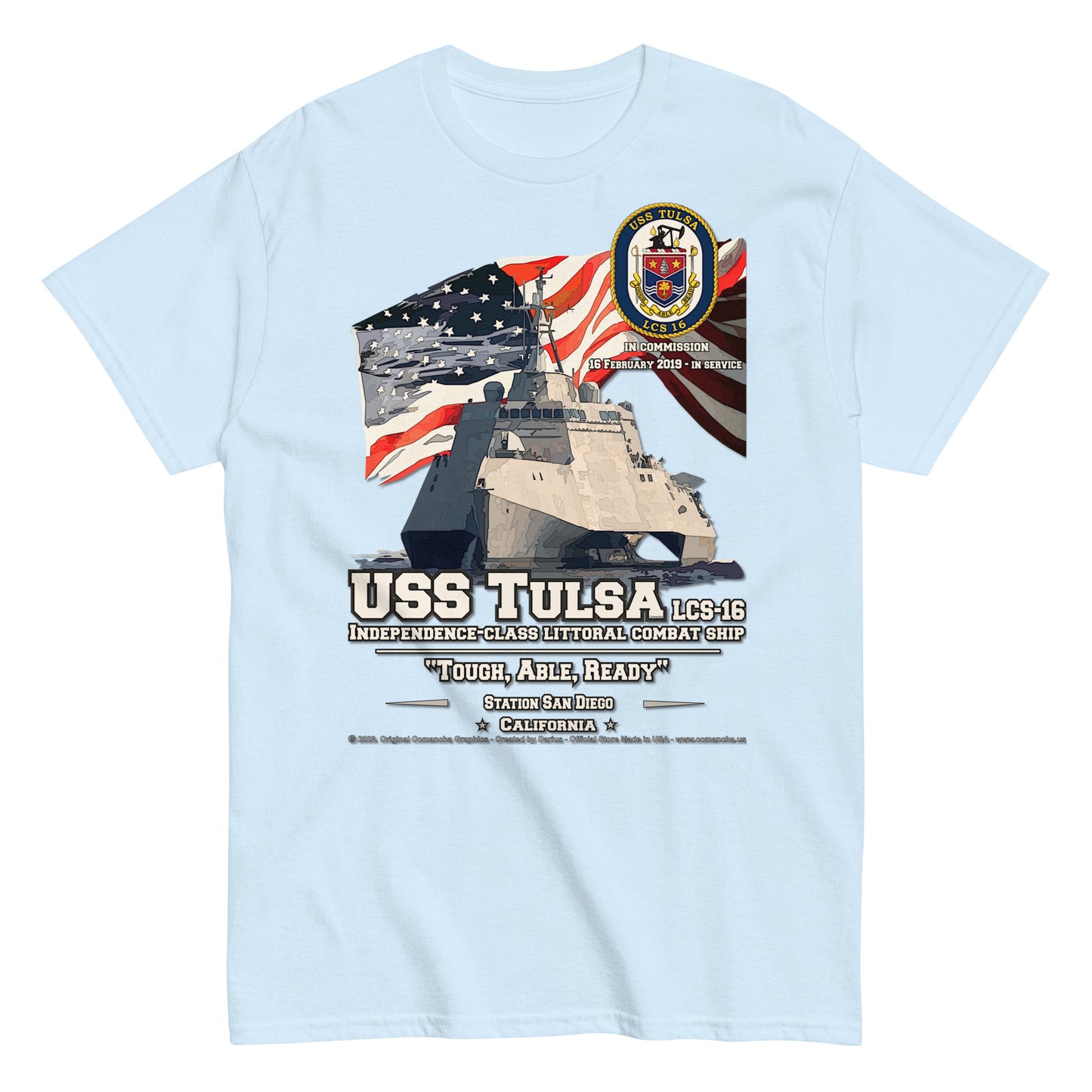 USS TULSA LCS-16, Littoral Combat Ship classic tee, Comancha T-Shirts,
