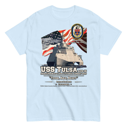 USS TULSA LCS-16, Littoral Combat Ship classic tee, Comancha T-Shirts,