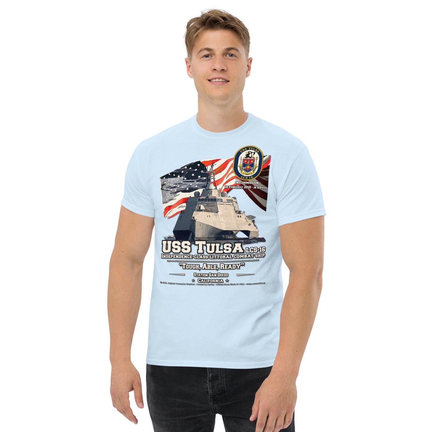 USS TULSA LCS-16 Littoral Combat Ship t-shirt