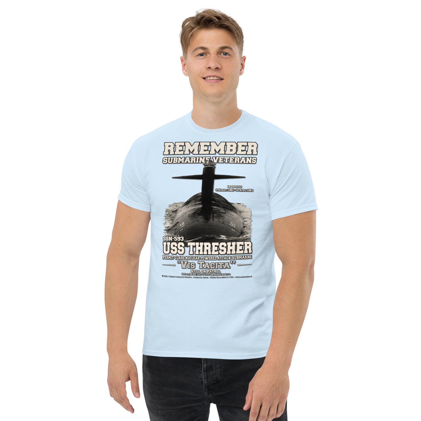 USS THRESHER SSN-593 Submarine t-shirt