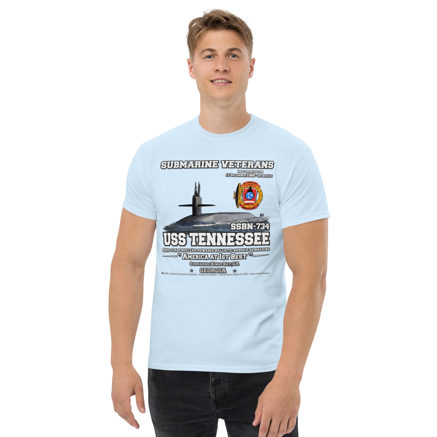 USS TENNESSEE SSN-734 Submarine t-shirt
